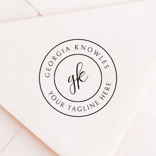 Elegant Minimalistisk Professionell - företag Självfärgande Stämpel