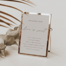 Elegant - Minimalistisk Pub-menysignatur för Desse Inbjudningar