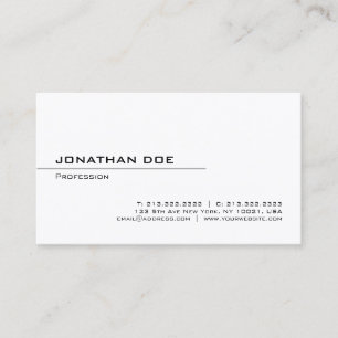 Elegant Minimalistisk rensning av modern Professio Visitkort