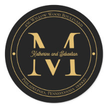 Elegant Minimalistisk Returadress av monogram