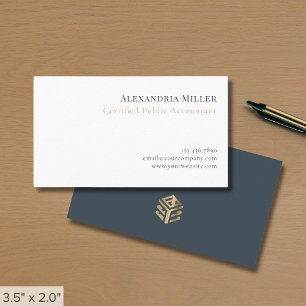 Elegant - minimalistisk revisor i CPA Visitkort