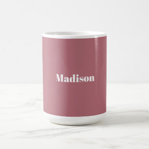 Elegant Minimalistisk Ro Guld White Namn Kaffemugg