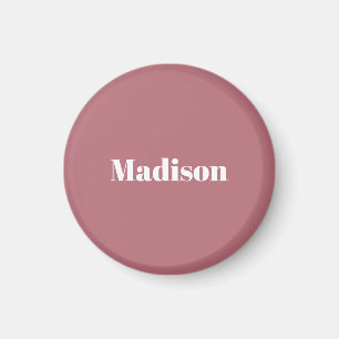 Elegant Minimalistisk Ro Guld White Namn Magnet