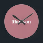 Elegant Minimalistisk Ro Guld White Namn Rund Klocka<br><div class="desc">Den här produkten var mycket bra och jag kärlek hur lätt det är att anpassa designen. Utformningen var mycket enkel,  så jag är väldigt glad när jag skapar.</div>