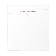 Elegant Minimalistisk  Rosa-skript Monogram