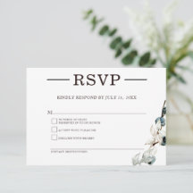 Elegant minimalistisk RSVP-svarskort