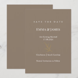 Elegant minimalistisk Save the Date-kort | Modernt Spara Datumet