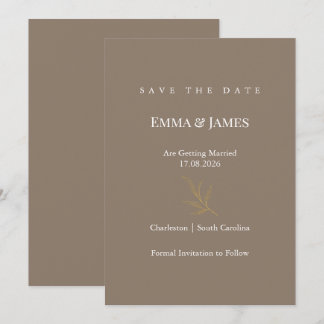Elegant minimalistisk Save the Date-kort | Modernt Spara Datumet