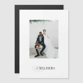 Elegant minimalistisk semesterfoto magnetkort magnetisk inbjudningskort