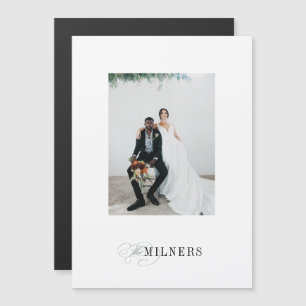 Elegant minimalistisk semesterfoto magnetkort magnetisk inbjudningskort