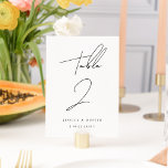 Elegant Minimalistisk skript Personlig Bröllop Bordsnummer<br><div class="desc">Bara snyggt och minimalistiska bordsnummer som är personlig och dubbla. Anpassa var och en med namn/händelsens titel,  datum och nummer. Lägg till var och en i din kundvagn och checka ut när du är avslutat.</div>