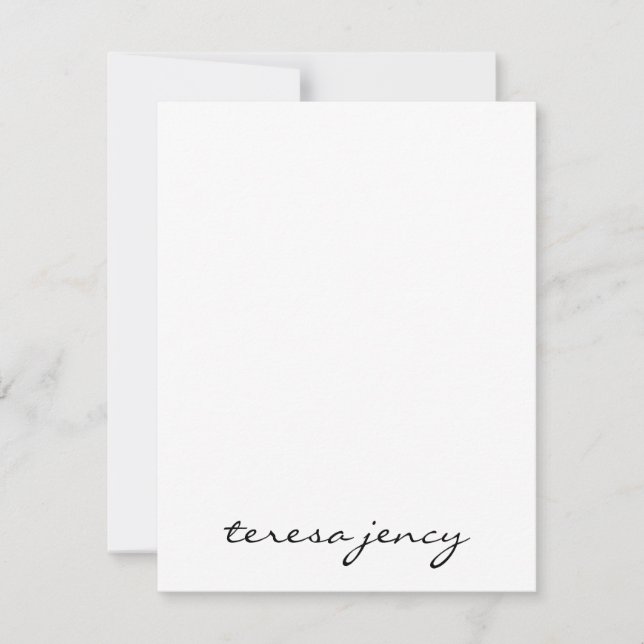 Elegant minimalistisk skrivbordsdesign i marinblå anteckningskort (Framsida)