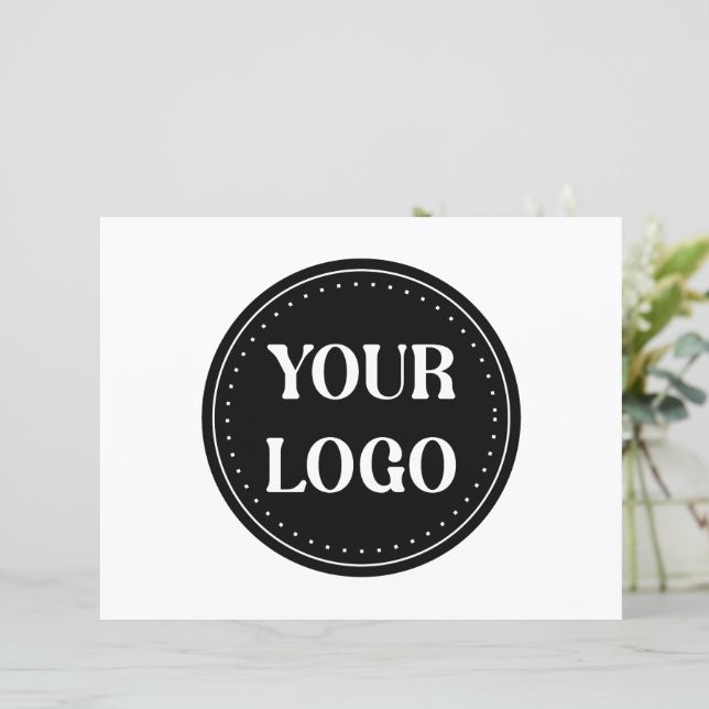 Elegant, minimalistisk & snygg svart QR-kodlogotyp (Stående Fram)