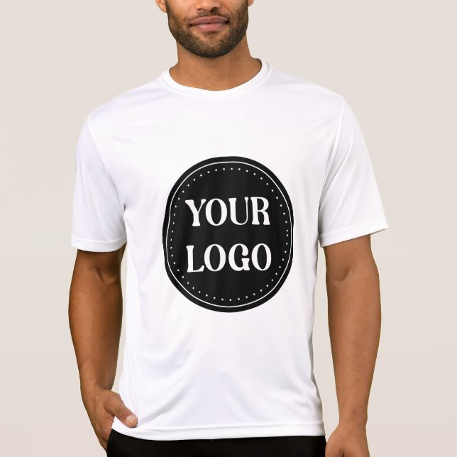 Elegant, minimalistisk & snygg svart QR-kodlogotyp T Shirt (Framsida)