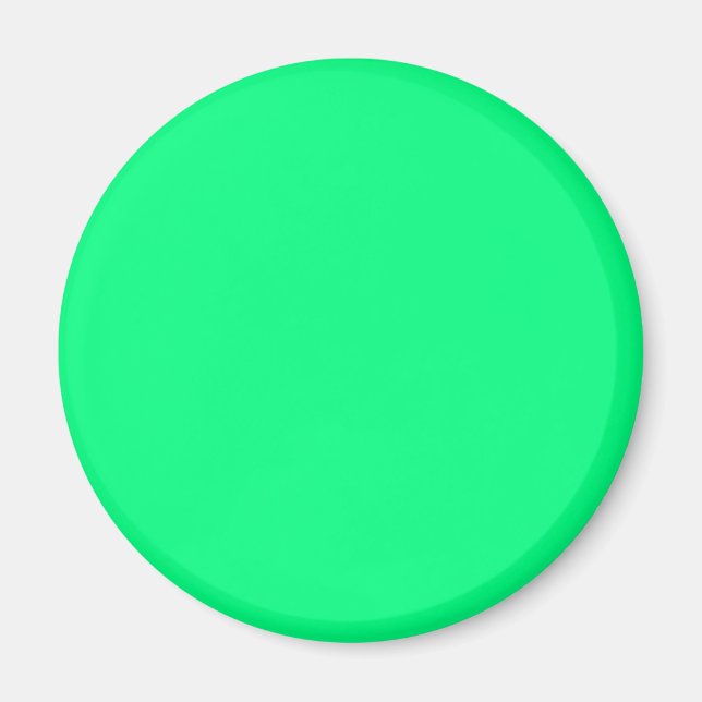 Elegant minimalistisk solid neon fjädergrön färg magnet (Framsidan)