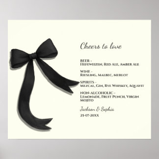 Elegant minimalistisk svart båge Enkel elegant men Poster