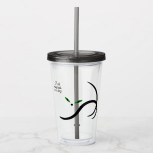 Elegant minimalistisk svart katt take away mugg