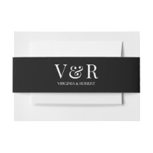 Elegant Minimalistisk svart och vit Bröllop