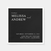 Elegant Minimalistisk svart och vit Bröllop