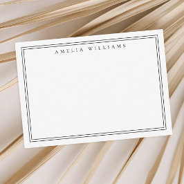 Elegant - minimalistisk svart två Gräns Anteckningskort