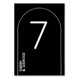 Elegant minimalistisk svart, vit muslim Bröllop Bordsnummer