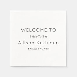 Elegant Minimalistisk svartvitt-Möhippa Pappersservett