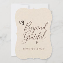 Elegant Minimalistisk Tacksamhetskort med Handskri