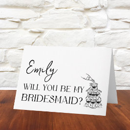 Elegant, minimalistisk, tidslös Bridesmaid Frieri Kort