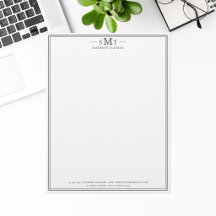Elegant minimalistisk tre bokstävers monogram