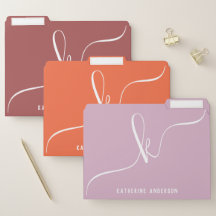 Elegant: Minimalistisk tre Färg Monogram Namn