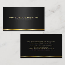 Elegant - minimalistisk tunn linje i Guld på svart