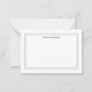 Elegant minimalistisk tvåkantigt anteckningskort