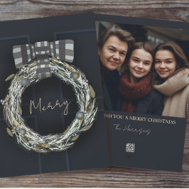 Elegant Minimalistisk utandning av marin flotta Julkort