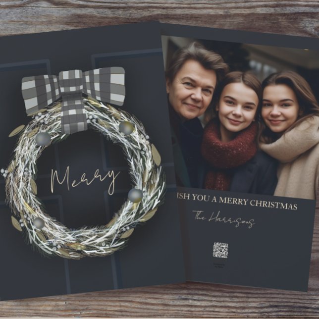 Elegant Minimalistisk utandning av marin flotta Julkort (Skapare uppladdad)