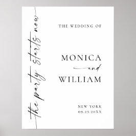 Elegant Minimalistisk välkomstlista Bröllop Callig Poster