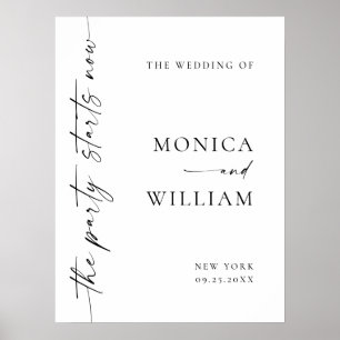 Elegant Minimalistisk välkomstlista Bröllop Callig Poster