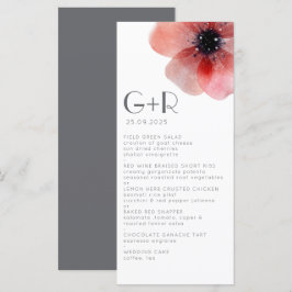 Elegant Minimalistisk vattenfärgsdiskett Grått Brö Meny