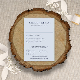 Elegant Minimalistisk Vintage Dusty Blue Bröllop OSA Kort