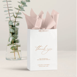 Elegant Minimalistisk vit Bröllop Tack
