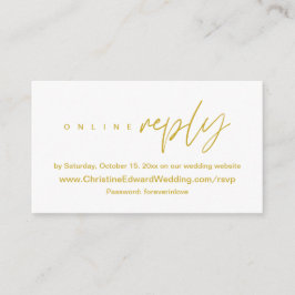 Elegant, minimalistiskt, Bröllop Online OSA-hölje Tilläggskort