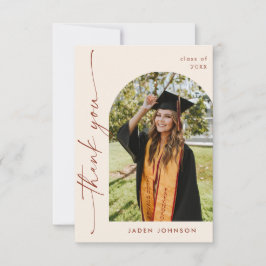 Elegant - minimalistiskt enkelt Studenten 4-foto Tack Kort