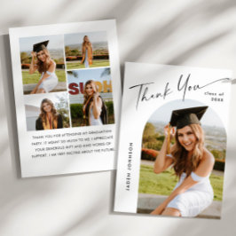 Elegant - minimalistiskt enkelt Studenten 5-foto Tack Kort