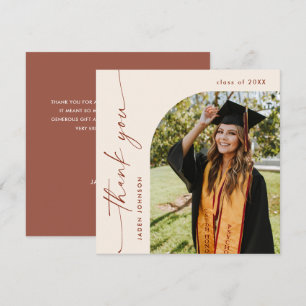 Elegant - minimalistiskt enkelt Studenten One-foto Tack Kort