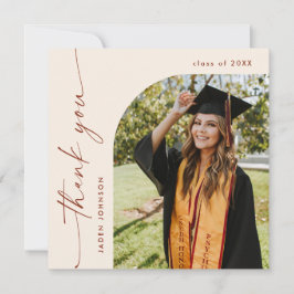 Elegant - minimalistiskt enkelt Studenten One-foto Tack Kort