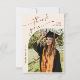 Elegant - minimalistiskt enkelt Studenten One-foto Tack Kort