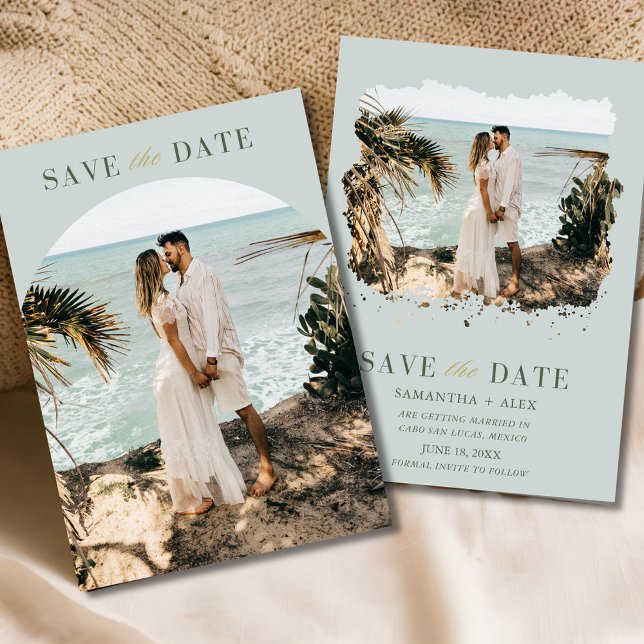 Elegant - minimalistiskt foto spara datum datumet (Elegant Minimalist Simple Photo Modern Save the Date)