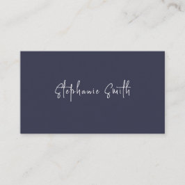 Elegant - minimalistiskt fotograf Luxe Modern Blue Visitkort