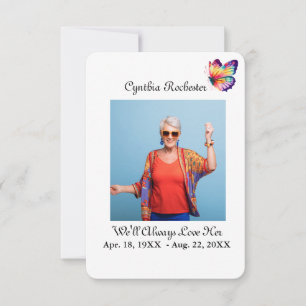 Elegant - minimalistiskt fotopatkort för svartvit  tack kort