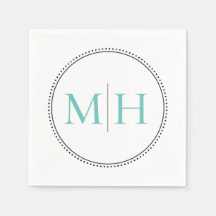 Elegant: Minimalistiskt gallerverk, Monogram Bröll Pappersservett