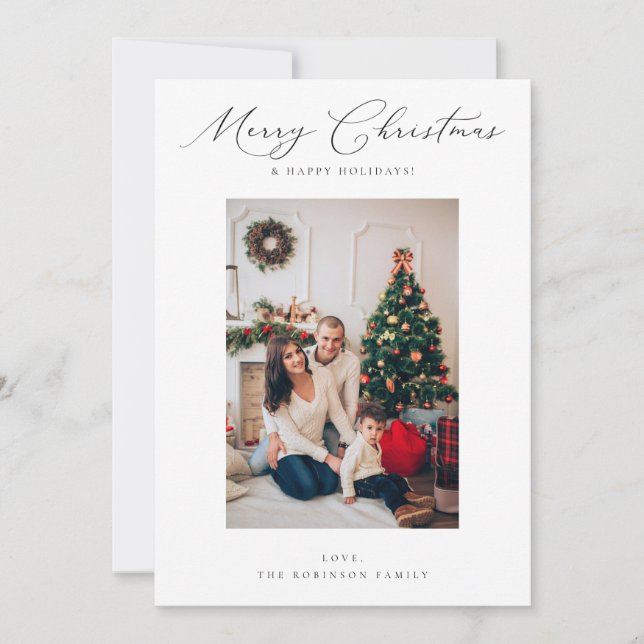 Elegant - minimalistiskt God jul V-foto (Framsida)